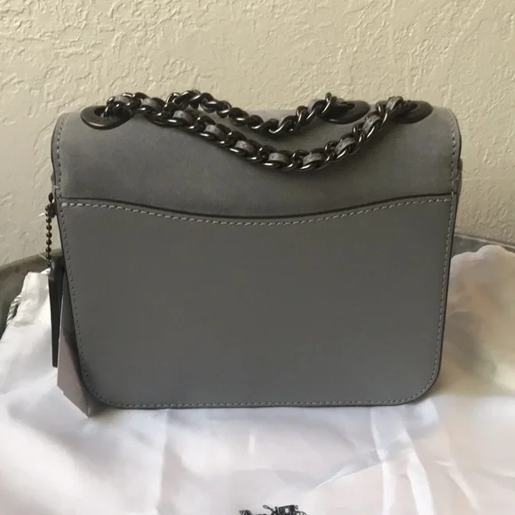 NWT Gray Coach Madison 16 Turnlock Mini Bag - Picture 4 of 10